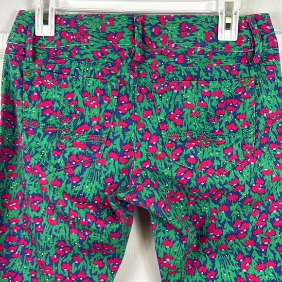 Lilly Pulitzer floral worth skinny mini jeans sz 2 - Picture 7 of 11